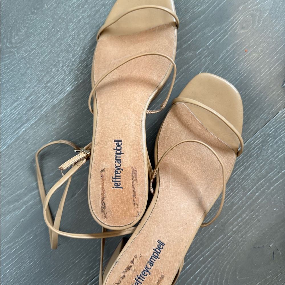 Jeffrey Campbell Tan Strappy Sandals